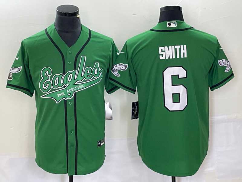 Men's Philadelphia Eagles #6 DeVonta Smith Green Cool Base Stitched Baseball Jersey,We sell and wholesale Men's Philadelphia Eagles #6 DeVonta Smith Green Cool Base Stitched Baseball Jersey on line form chian!